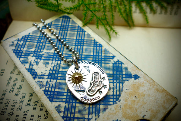 Silver Pendant „EAGLE AND THE SUN“