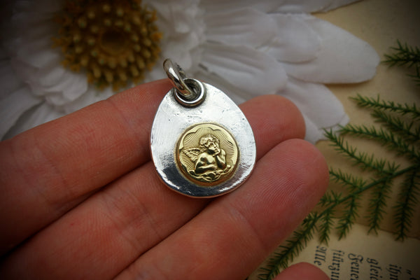 Silver Pendant „CHERUB IN HEAVEN“