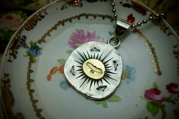 Silver Pendant „GOLDEN EAGLE“