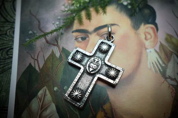 Silver Pendant „SACRED HEART CROSS“