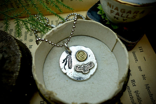 Silver Pendant „OLD SOUL SOUTHWEST“
