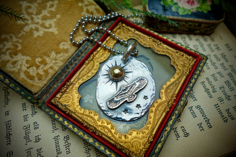 Silver Pendant „EAGLE AND THE SUN“