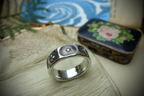Silver Ring „SOUTHWEST HERITAGE“, U.S. Size 13