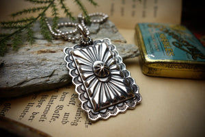 Silver Pendant „CONCHO RECTANGLE“