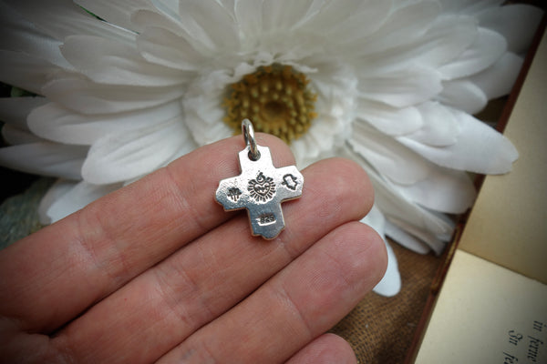 Silver Pendant „SACRED HEART CROSS“