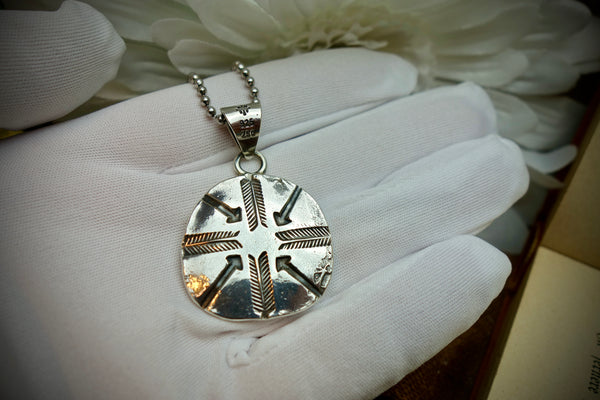 Silver Pendant „GOLDEN EAGLE“