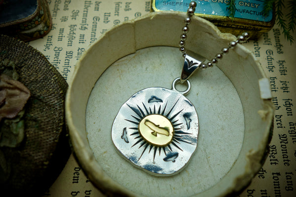 Silver Pendant „GOLDEN EAGLE“