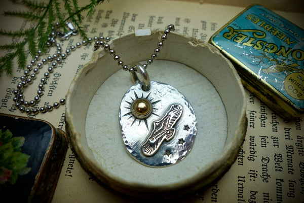 Silver Pendant „EAGLE AND THE SUN“