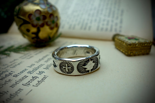 Silver Ring „SOUTHWEST HERITAGE“, U.S. Size 13