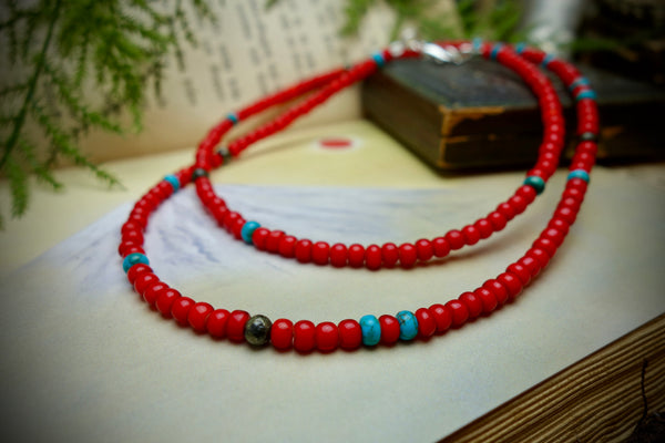 Necklace „TRADE BEADS“, Length 60,5cm
