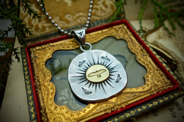 Silver Pendant „GOLDEN EAGLE“