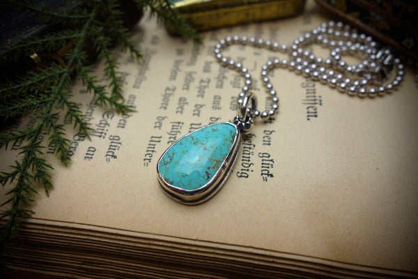 Silver Pendant „TURQUOISE DROP“