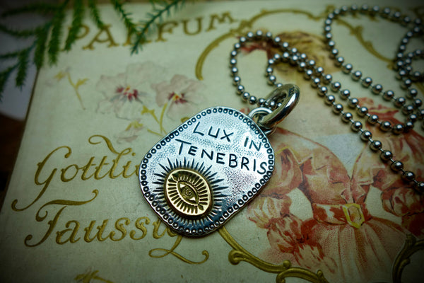 Silver Pendant „LUX IN TENEBRIS“