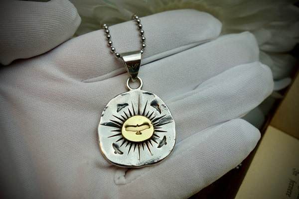 Silver Pendant „GOLDEN EAGLE“