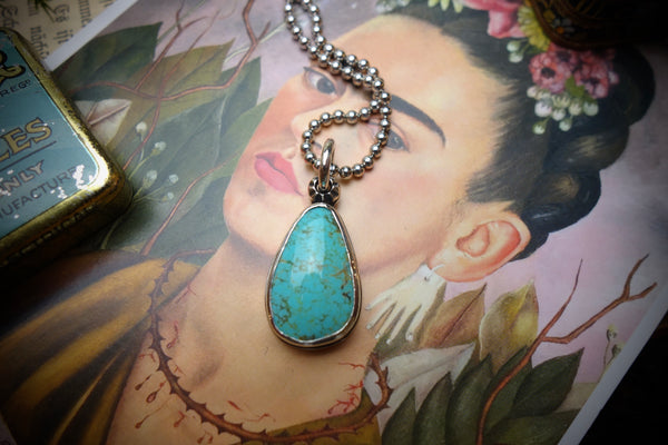 Silver Pendant „TURQUOISE DROP“