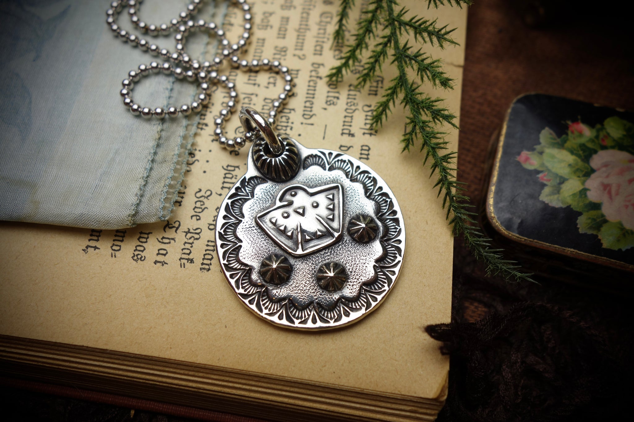 Silver Pendant „OLD THUNDERBIRD MEDAL“