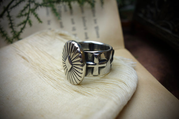 Silver Ring „CONCHO“, U.S. Size 10