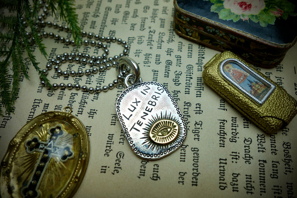 Silver Pendant „LUX IN TENEBRIS“