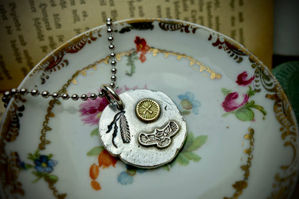 Silver Pendant „OLD SOUL SOUTHWEST“