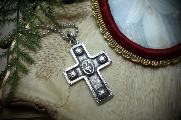Silver Pendant „SACRED HEART CROSS“