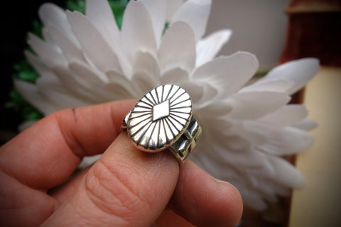 Silver Ring „CONCHO“, U.S. Size 10