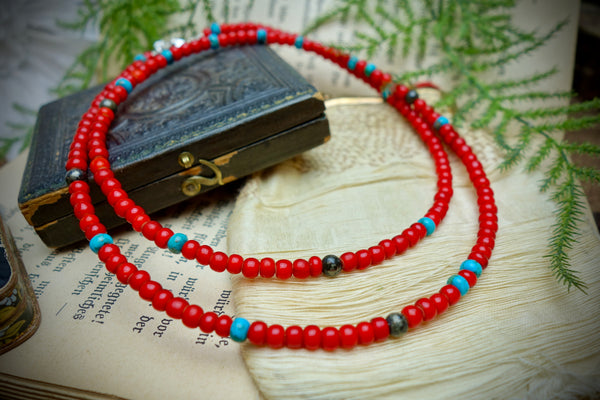 Necklace „TRADE BEADS“, Length 60,5cm