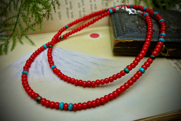 Necklace „TRADE BEADS“, Length 60,5cm