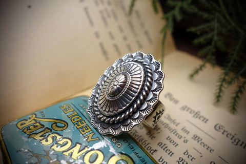 Silver Ring „GREAT CONCHO“, U.S. Size 11 1/4