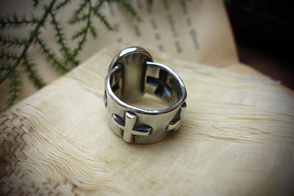 Silver Ring „CONCHO“, U.S. Size 10