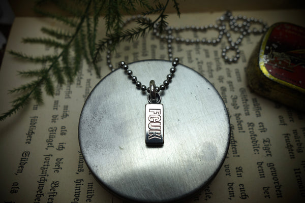 Silver Pendant „FCUK“