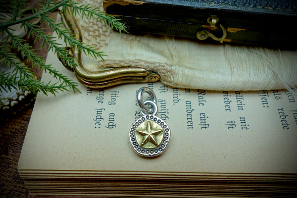 Silver Pendant „GOLDEN STAR“