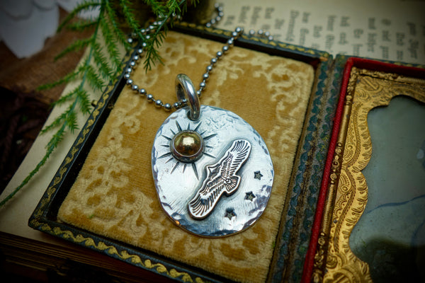 Silver Pendant „EAGLE AND THE SUN“