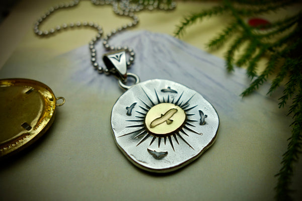 Silver Pendant „GOLDEN EAGLE“