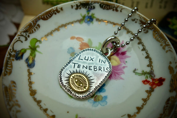 Silver Pendant „LUX IN TENEBRIS“