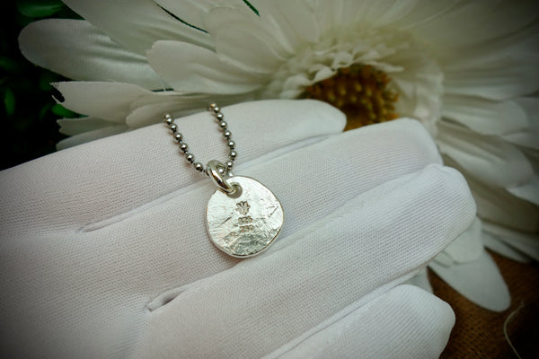 Silver Pendant „GOLDEN STAR“