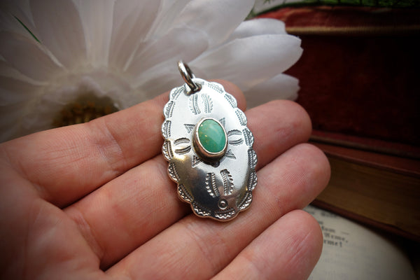 Silver Pendant „TURQUOISE CONCHO“