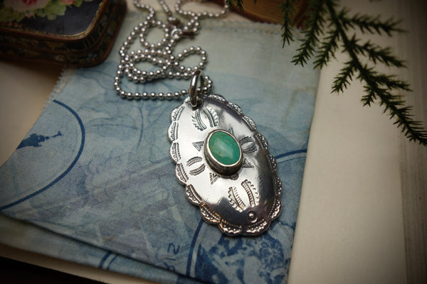 Silver Pendant „TURQUOISE CONCHO“